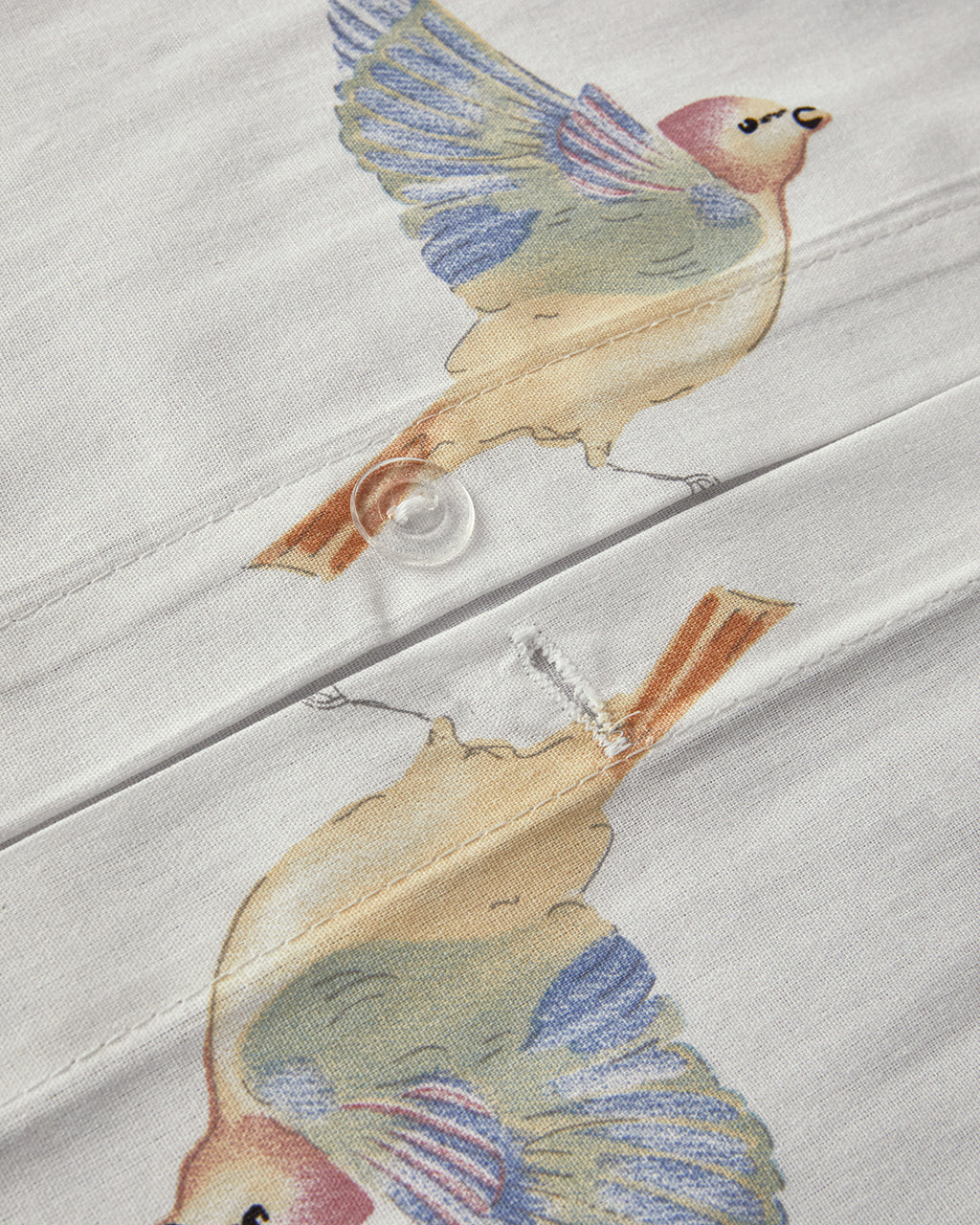 Bird Talk Cotton Duvet Cover Set Green (view 12)