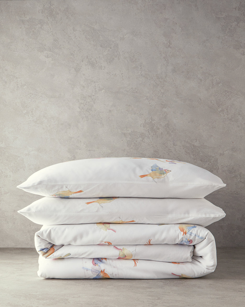 Bird Talk Cotton Duvet Cover Set Green (view 14)