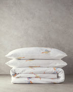 Bird Talk Cotton Duvet Cover Set Green (view 14)