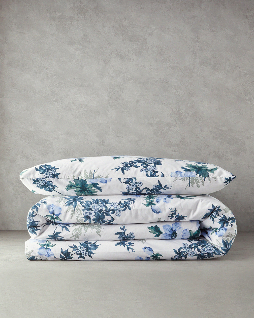 Cotton Duvet Cover Set Blue (view 6)