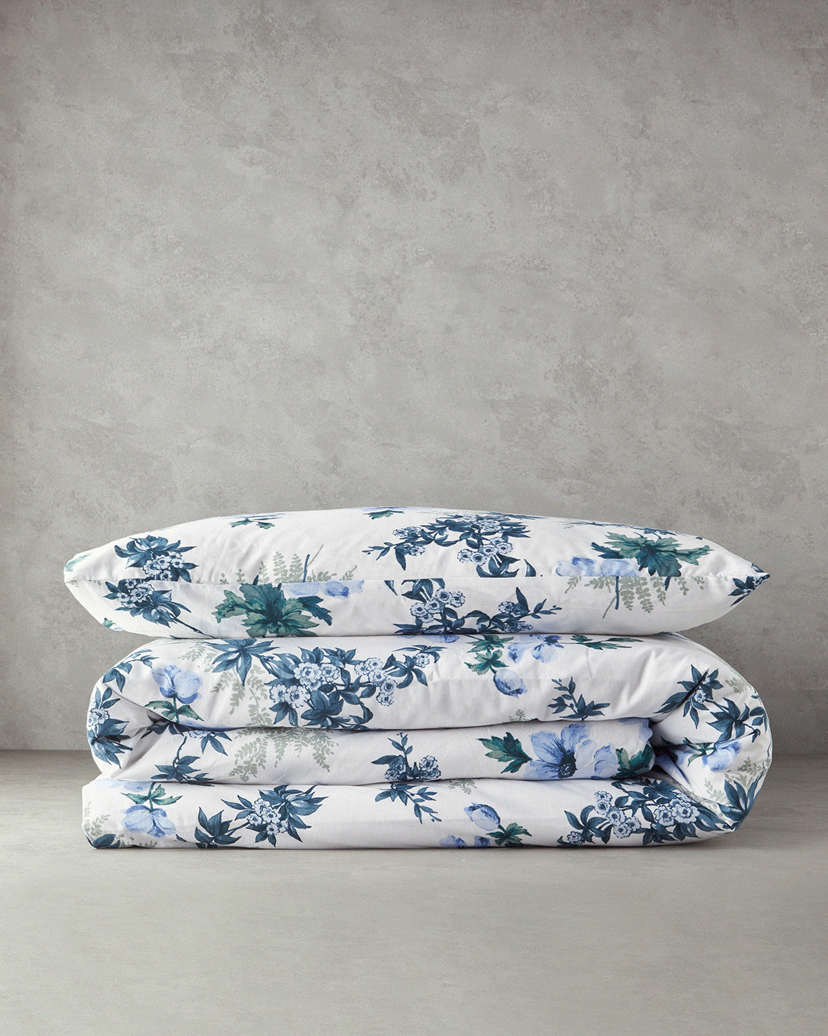 Cotton Duvet Cover Set Blue (view 6)