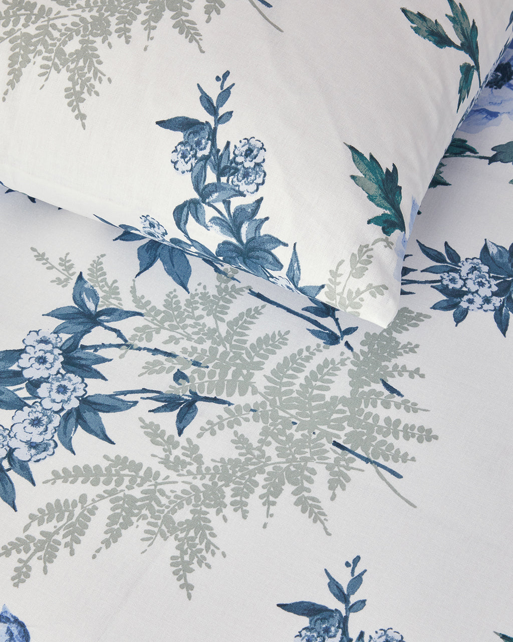 Cotton Duvet Cover Set Blue (view 9)