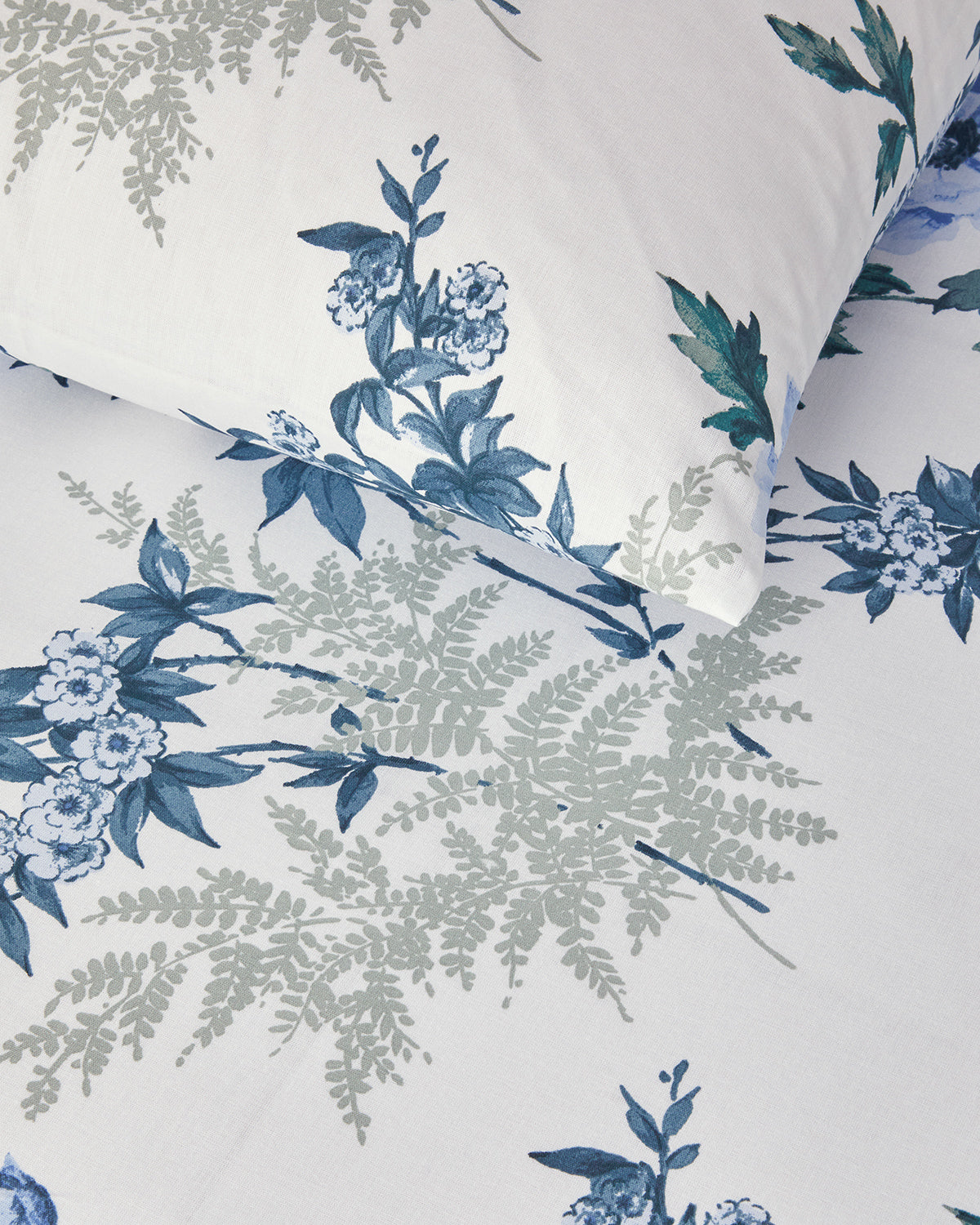 Cotton Duvet Cover Set Blue (view 9)