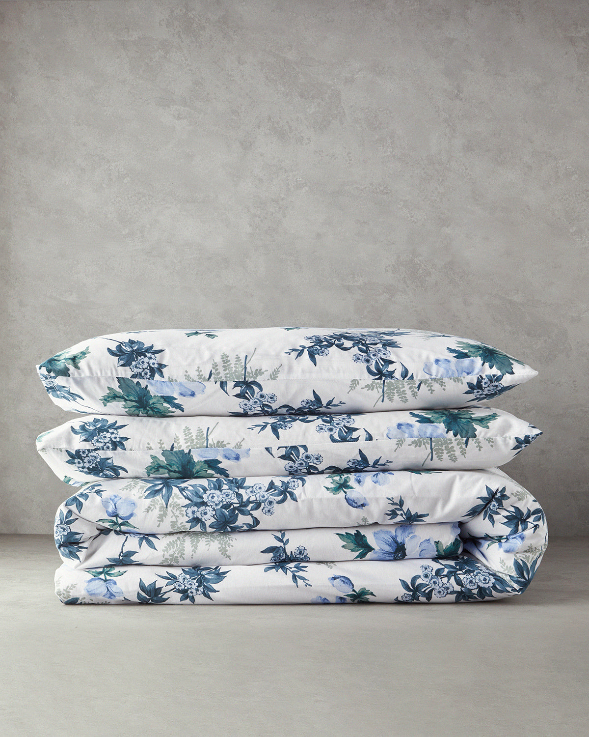 Cotton Duvet Cover Set Blue (view 12)