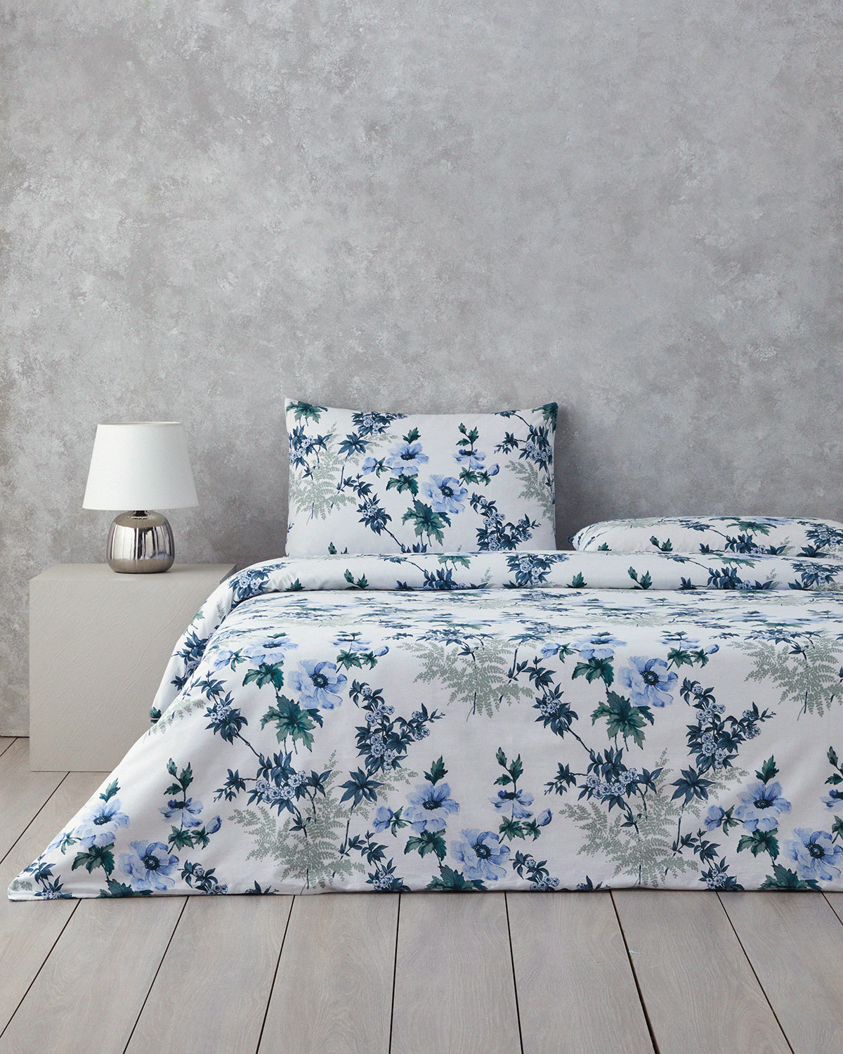 Cotton Duvet Cover Set Blue (view 13)