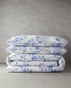 Cotton Duvet Cover Set - Blue, Orange & Pink (view 14)