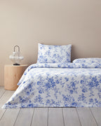 Cotton Duvet Cover Set - Blue, Orange & Pink (view 15)