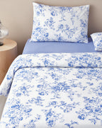 Cotton Duvet Cover Set - Blue, Orange & Pink (view 16)
