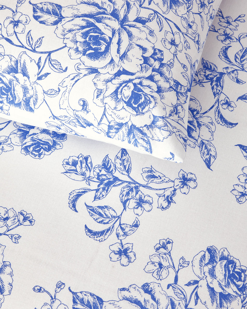 Cotton Duvet Cover Set - Blue, Orange & Pink (view 18)