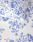 Cotton Duvet Cover Set - Blue, Orange & Pink (view 18)