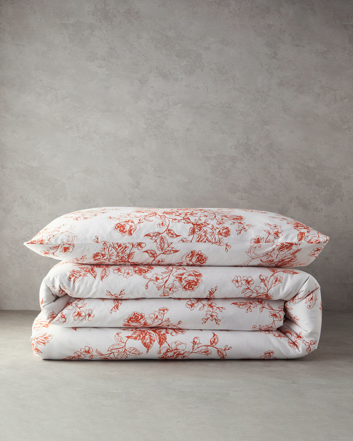 Cotton Duvet Cover Set - Blue, Orange & Pink (view 28)
