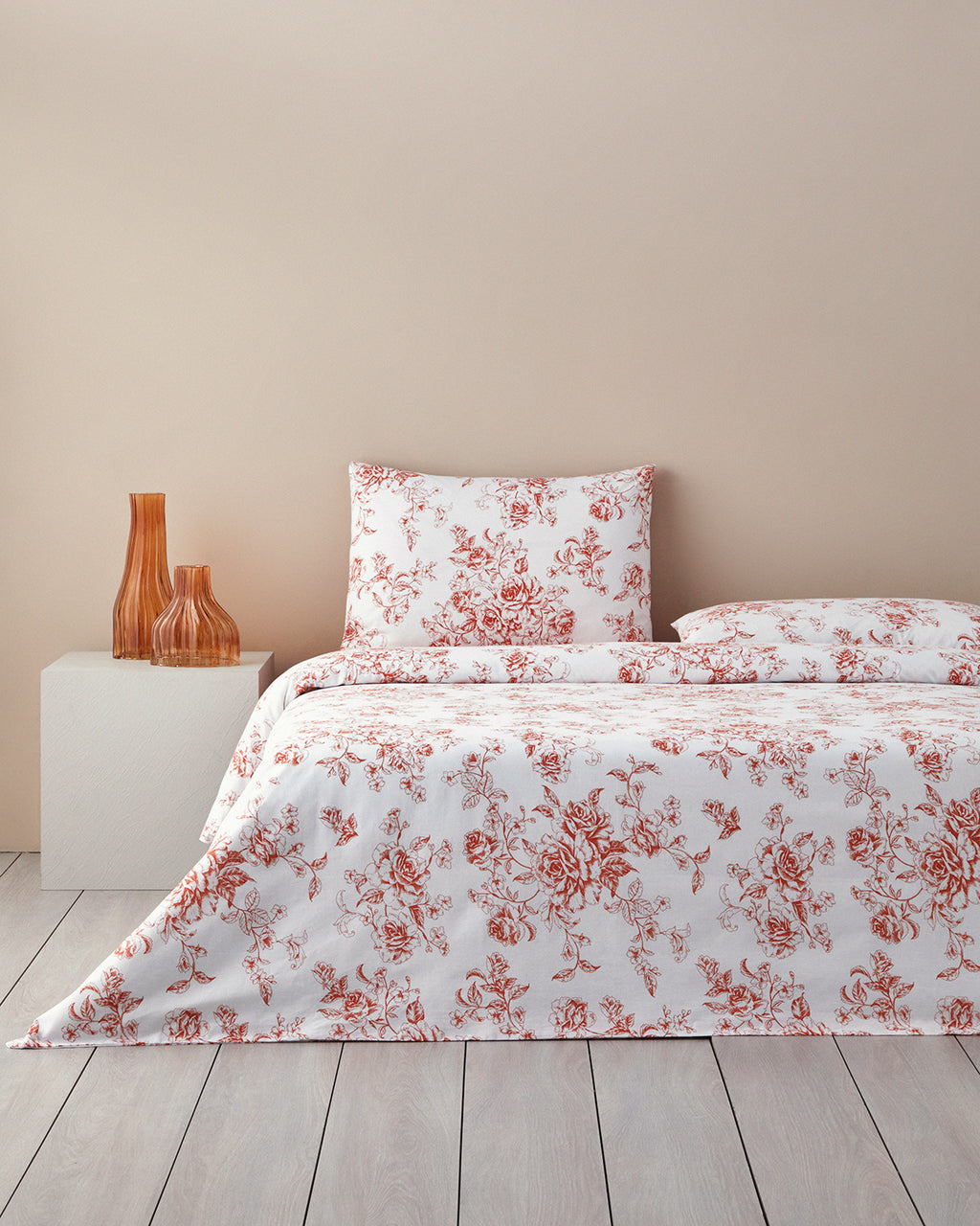 Cotton Duvet Cover Set - Blue, Orange & Pink (view 29)