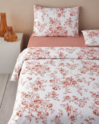 Cotton Duvet Cover Set - Blue, Orange & Pink (view 30)