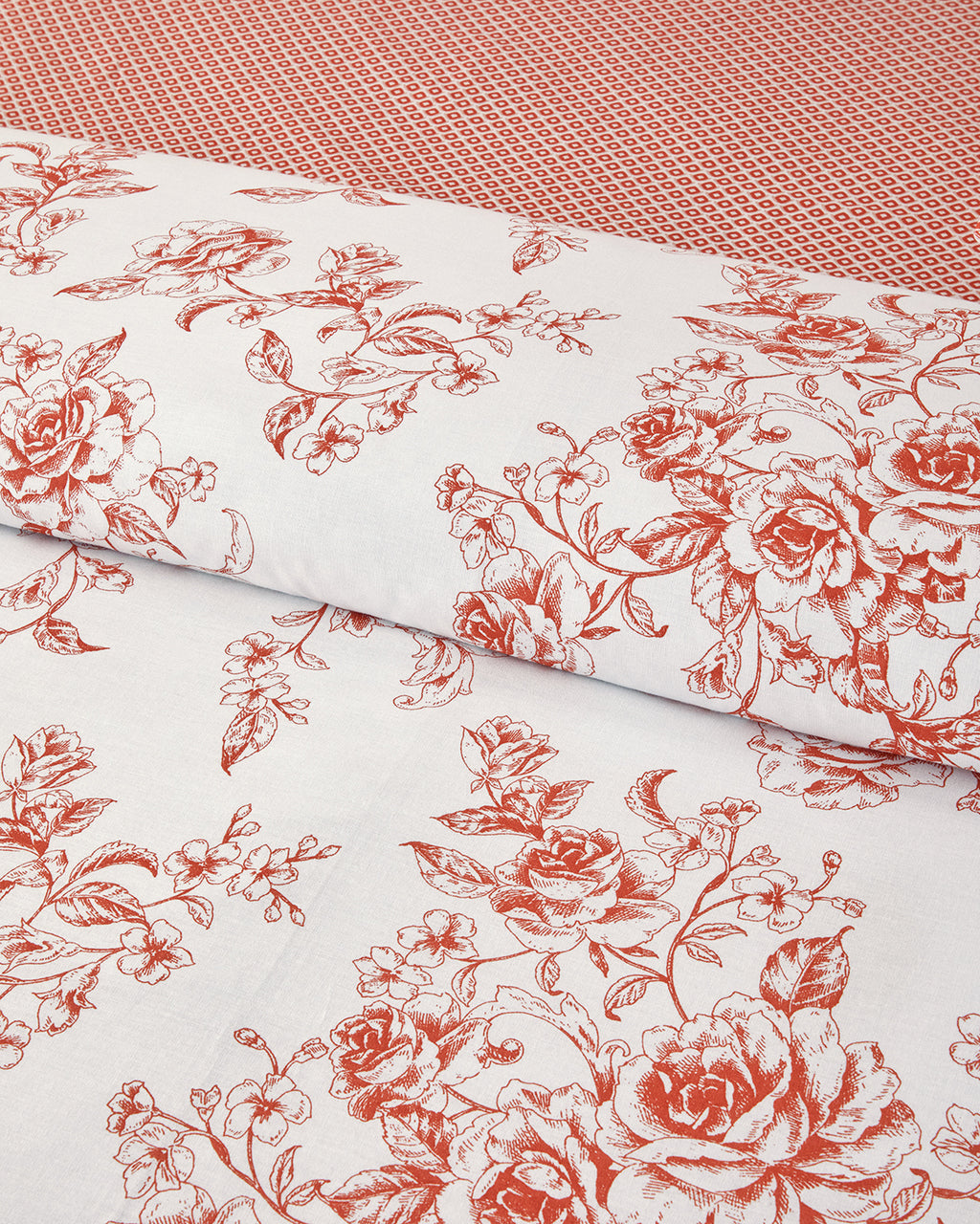 Cotton Duvet Cover Set - Blue, Orange & Pink (view 31)