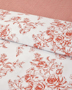 Cotton Duvet Cover Set - Blue, Orange & Pink (view 31)