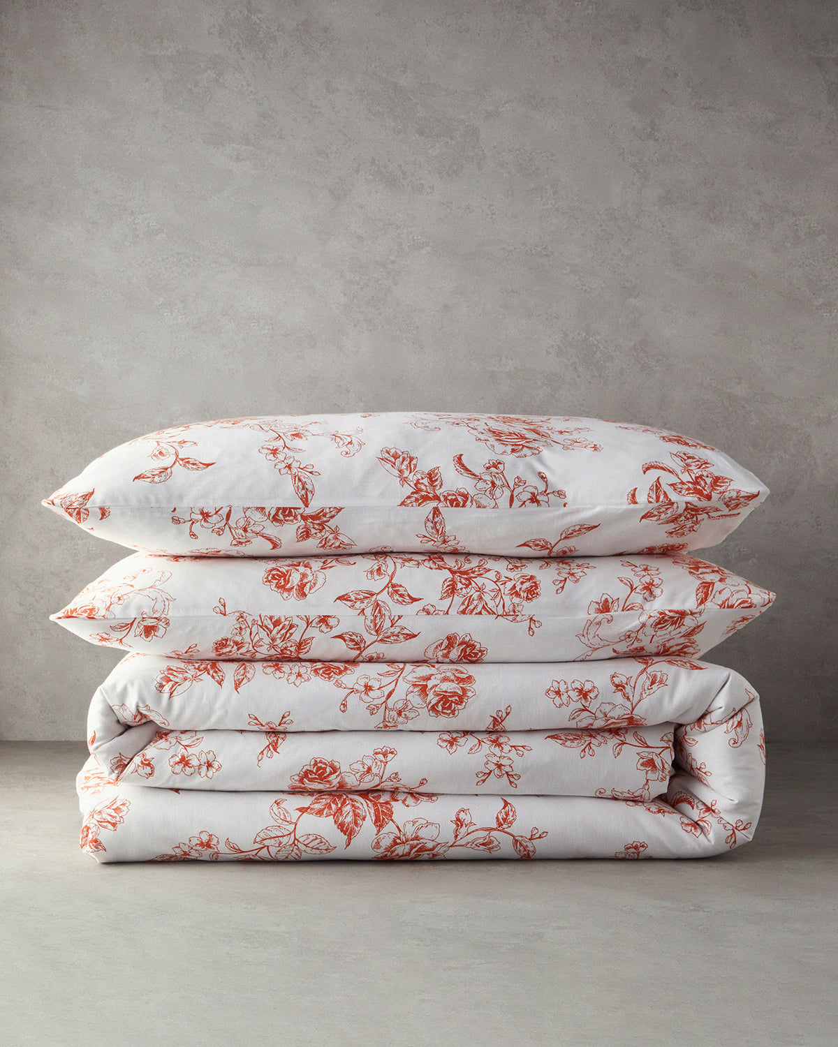 Cotton Duvet Cover Set - Blue, Orange & Pink (view 35)
