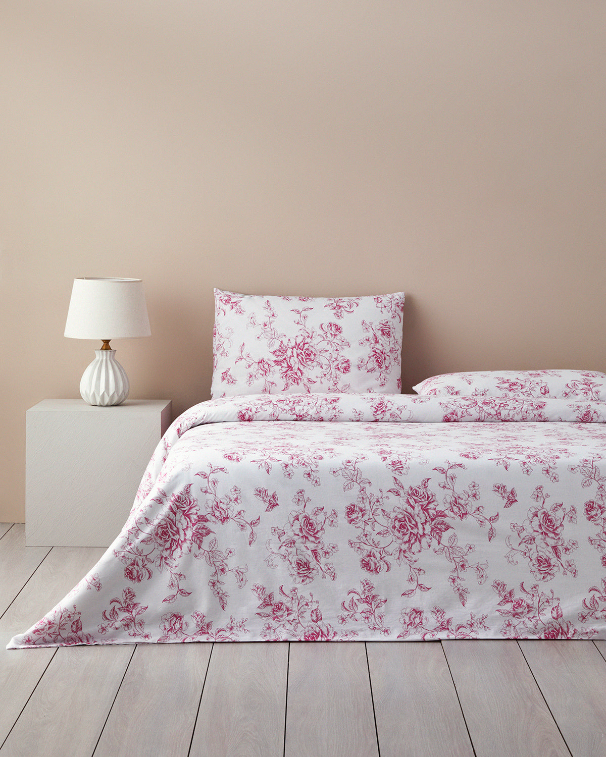 Cotton Duvet Cover Set - Blue, Orange & Pink (view 43)