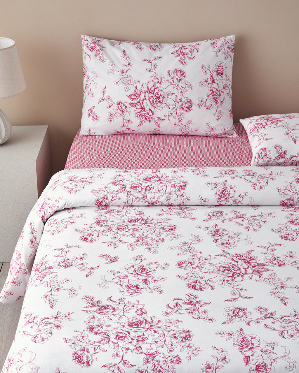 Cotton Duvet Cover Set - Blue, Orange & Pink (view 44)