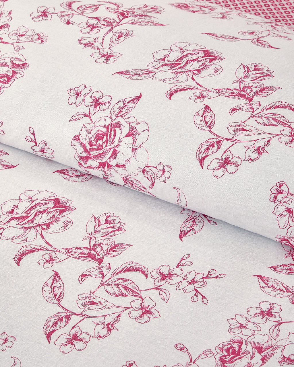 Cotton Duvet Cover Set - Blue, Orange & Pink (view 45)