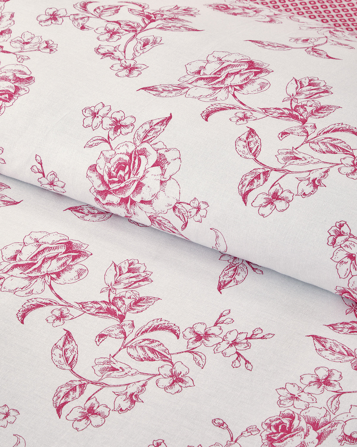 Cotton Duvet Cover Set - Blue, Orange & Pink (view 45)