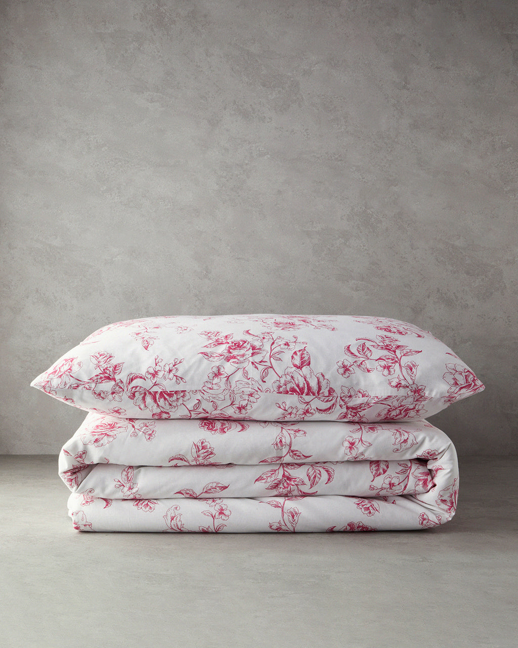 Cotton Duvet Cover Set - Blue, Orange & Pink (view 49)