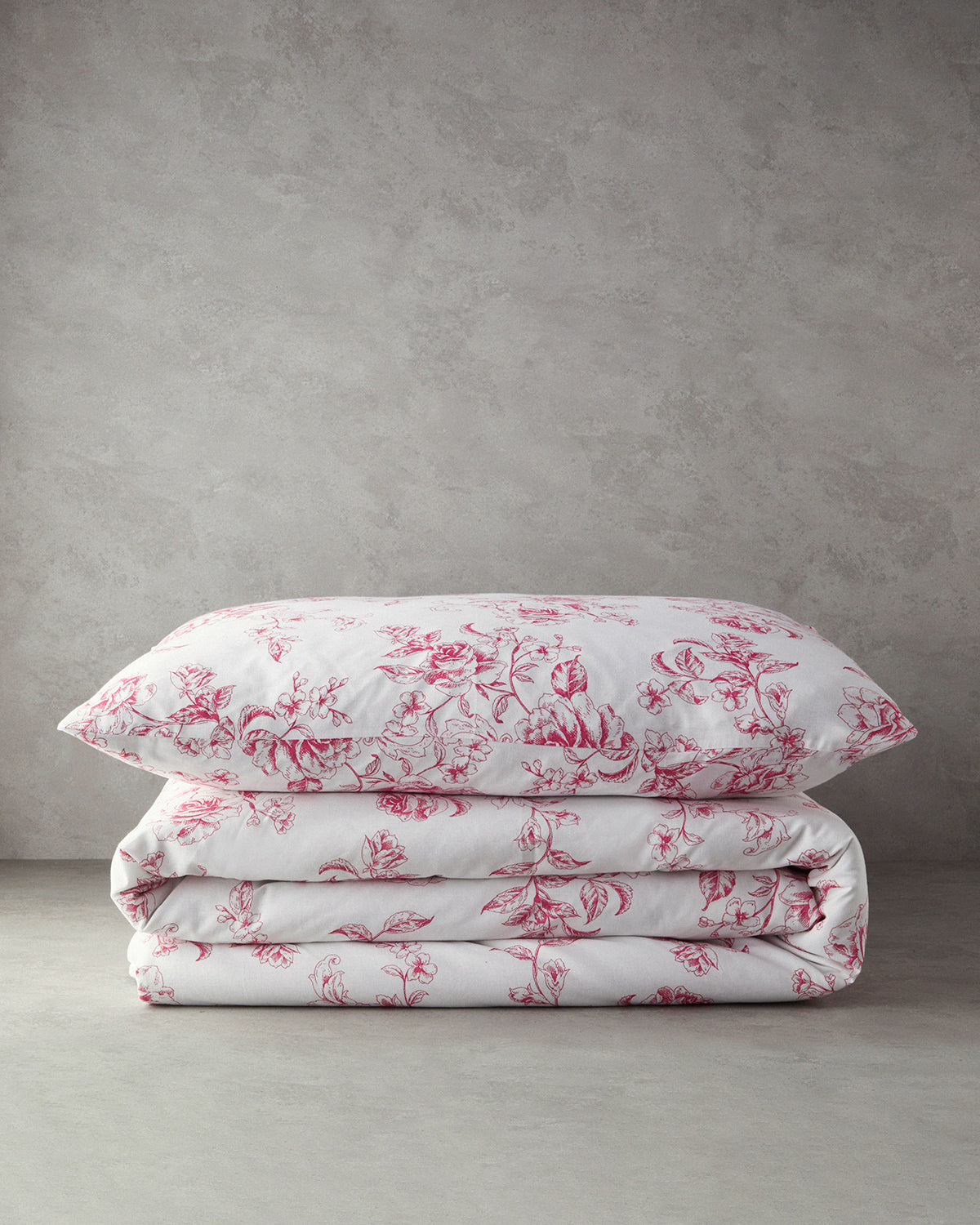Cotton Duvet Cover Set - Blue, Orange & Pink (view 49)