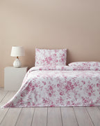 Cotton Duvet Cover Set - Blue, Orange & Pink (view 50)