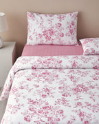 Cotton Duvet Cover Set - Blue, Orange & Pink (view 51)