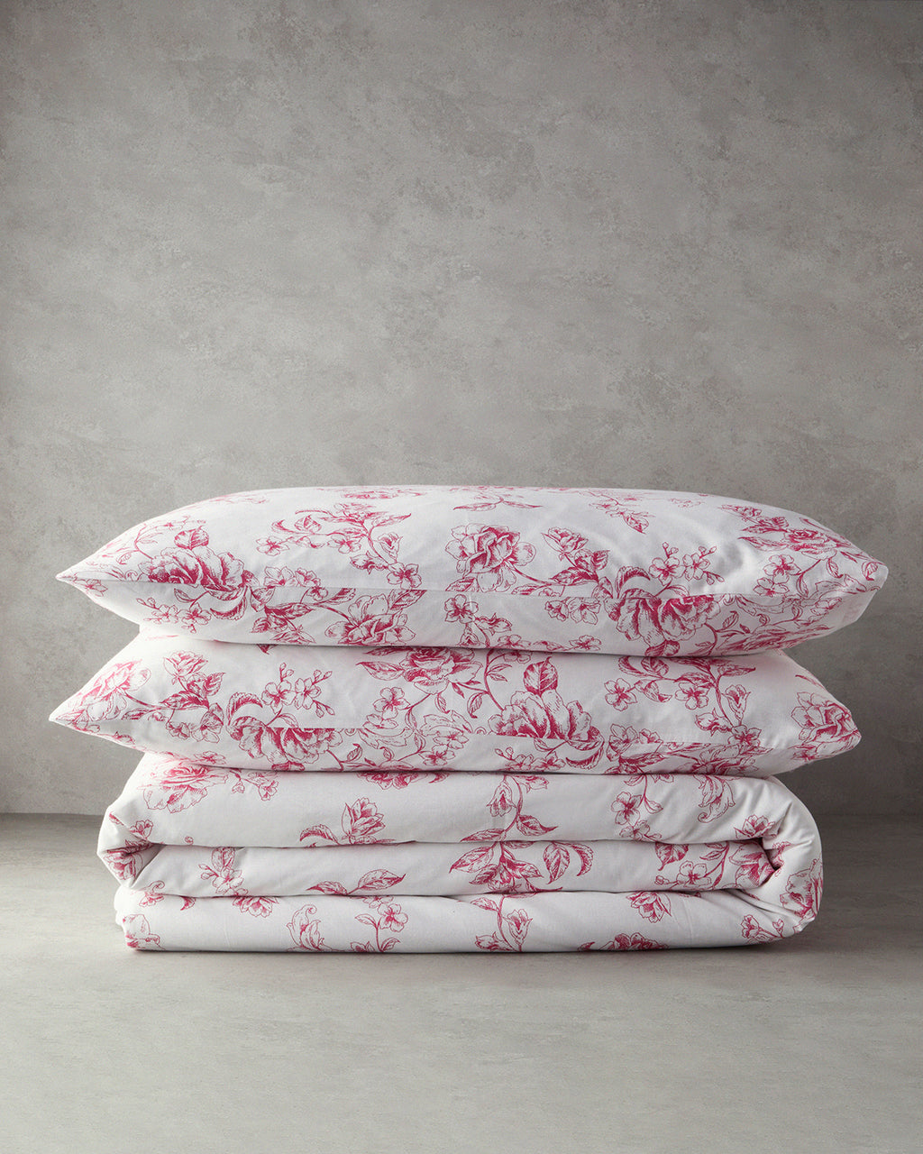 Cotton Duvet Cover Set - Blue, Orange & Pink (view 56)