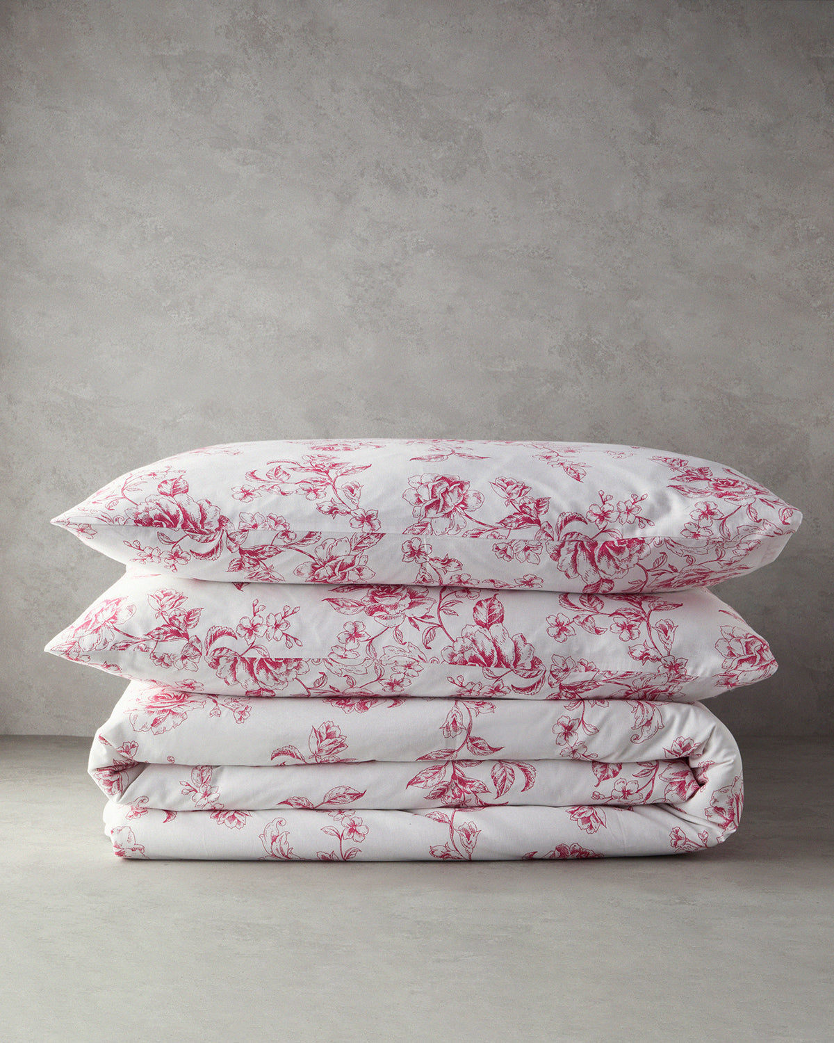 Cotton Duvet Cover Set - Blue, Orange & Pink (view 56)