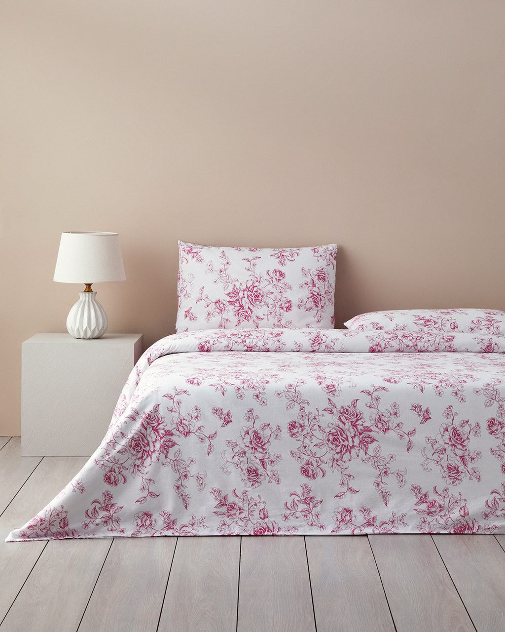 Cotton Duvet Cover Set - Blue, Orange & Pink (view 57)