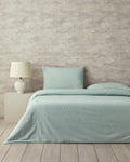 Fancy Flowers Easy Iron Single Size Duvet Cover Set 160x220 cm Green