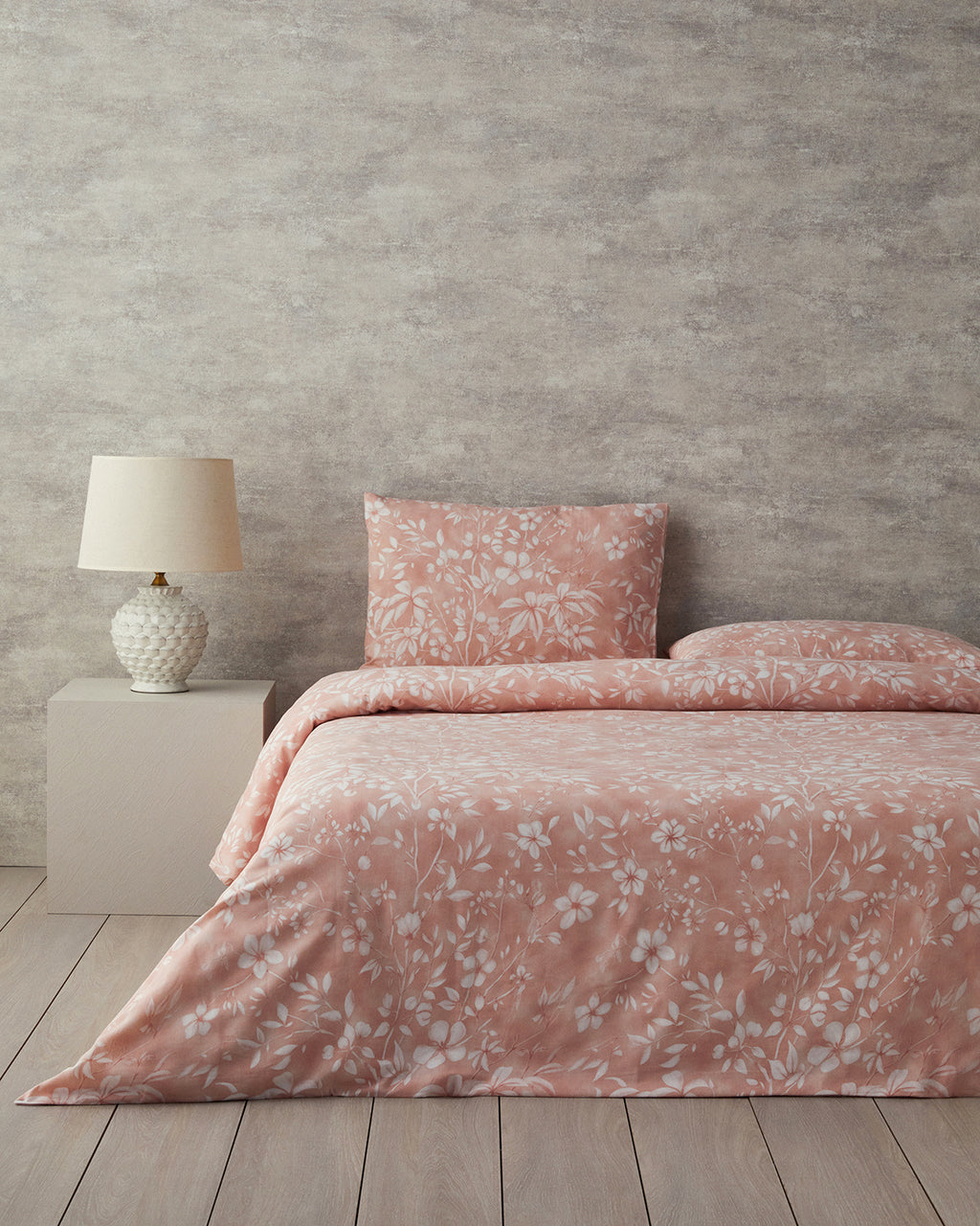 Easy Iron Duvet Cover Set - Dusty Rose, Green & Blue - Dusty Rose - Single 160x220 cm
