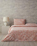 Easy Iron Duvet Cover Set - Dusty Rose, Green & Blue - Dusty Rose - Single 160x220 cm