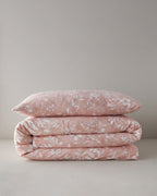 Easy Iron Duvet Cover Set - Dusty Rose, Green & Blue (view 7)