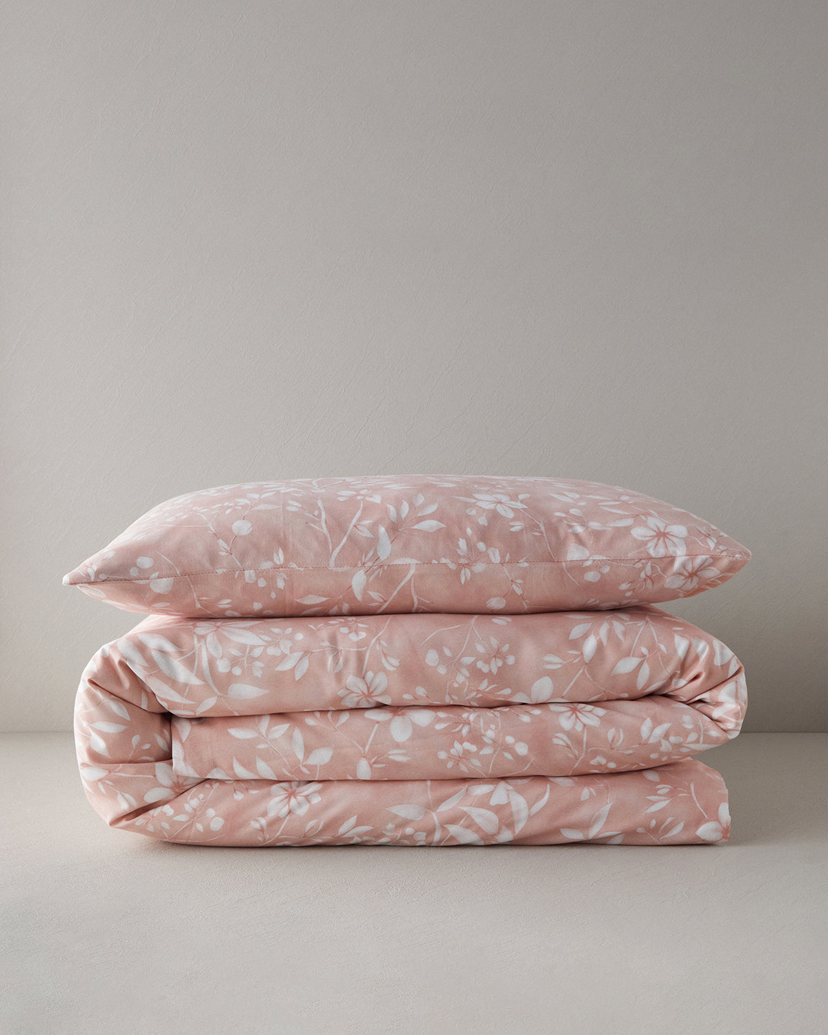Easy Iron Duvet Cover Set - Dusty Rose, Green & Blue (view 7)