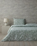 Easy Iron Duvet Cover Set - Dusty Rose, Green & Blue (view 8)