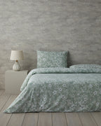 Easy Iron Duvet Cover Set - Dusty Rose, Green & Blue (view 8)