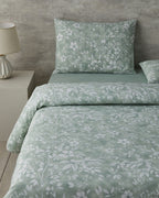 Easy Iron Duvet Cover Set - Dusty Rose, Green & Blue (view 9)
