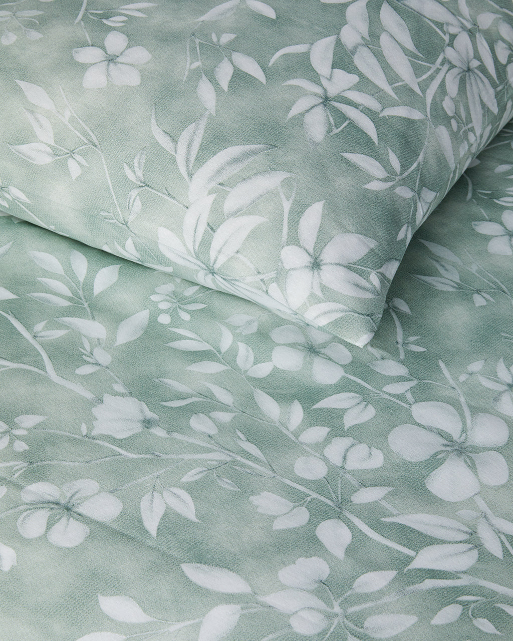 Easy Iron Duvet Cover Set - Dusty Rose, Green & Blue (view 11)