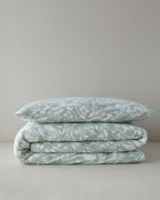 Easy Iron Duvet Cover Set - Dusty Rose, Green & Blue (view 14)