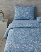 Easy Iron Duvet Cover Set - Dusty Rose, Green & Blue (view 16)