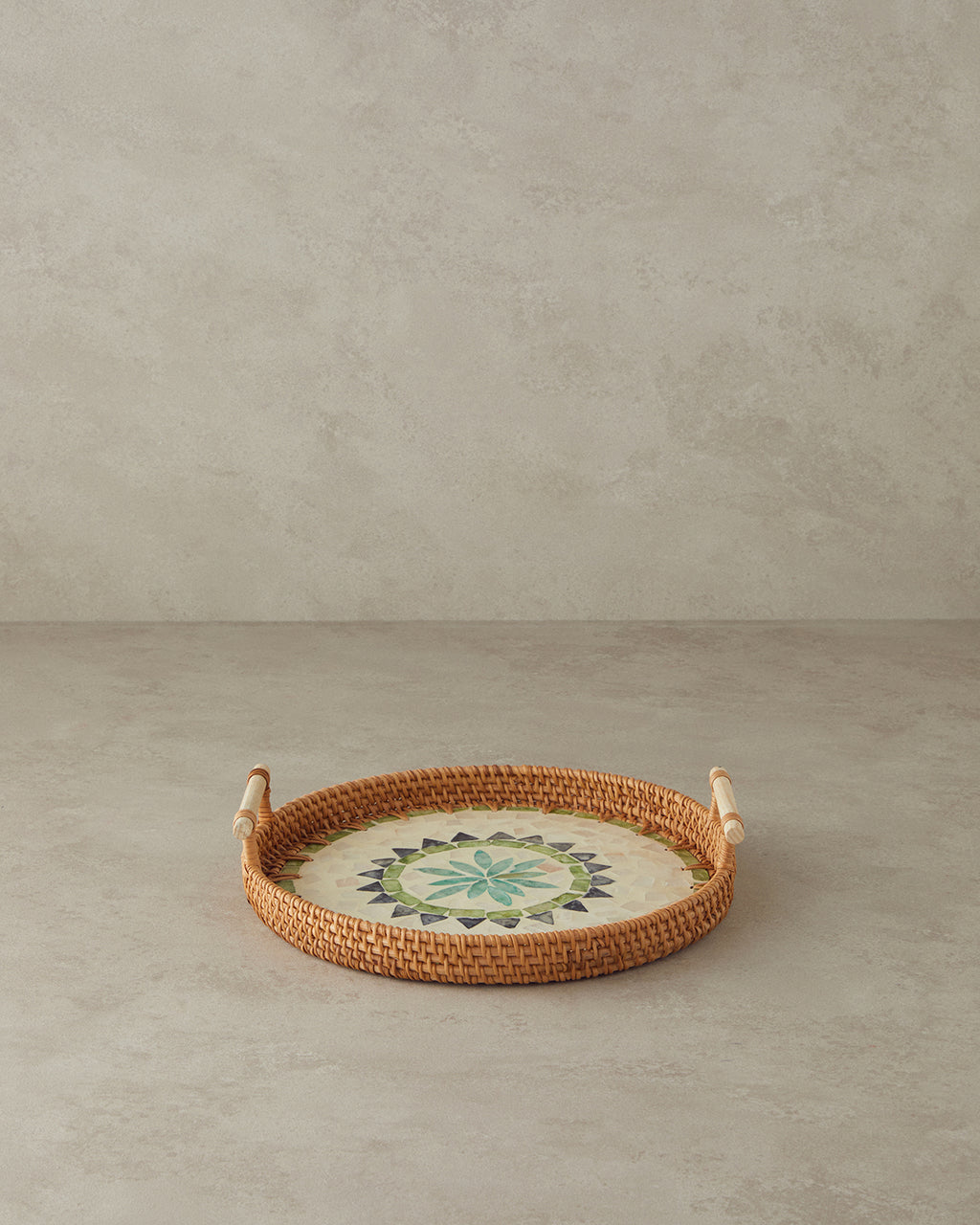 Adelaide Rattan Tray 28 cm Brown