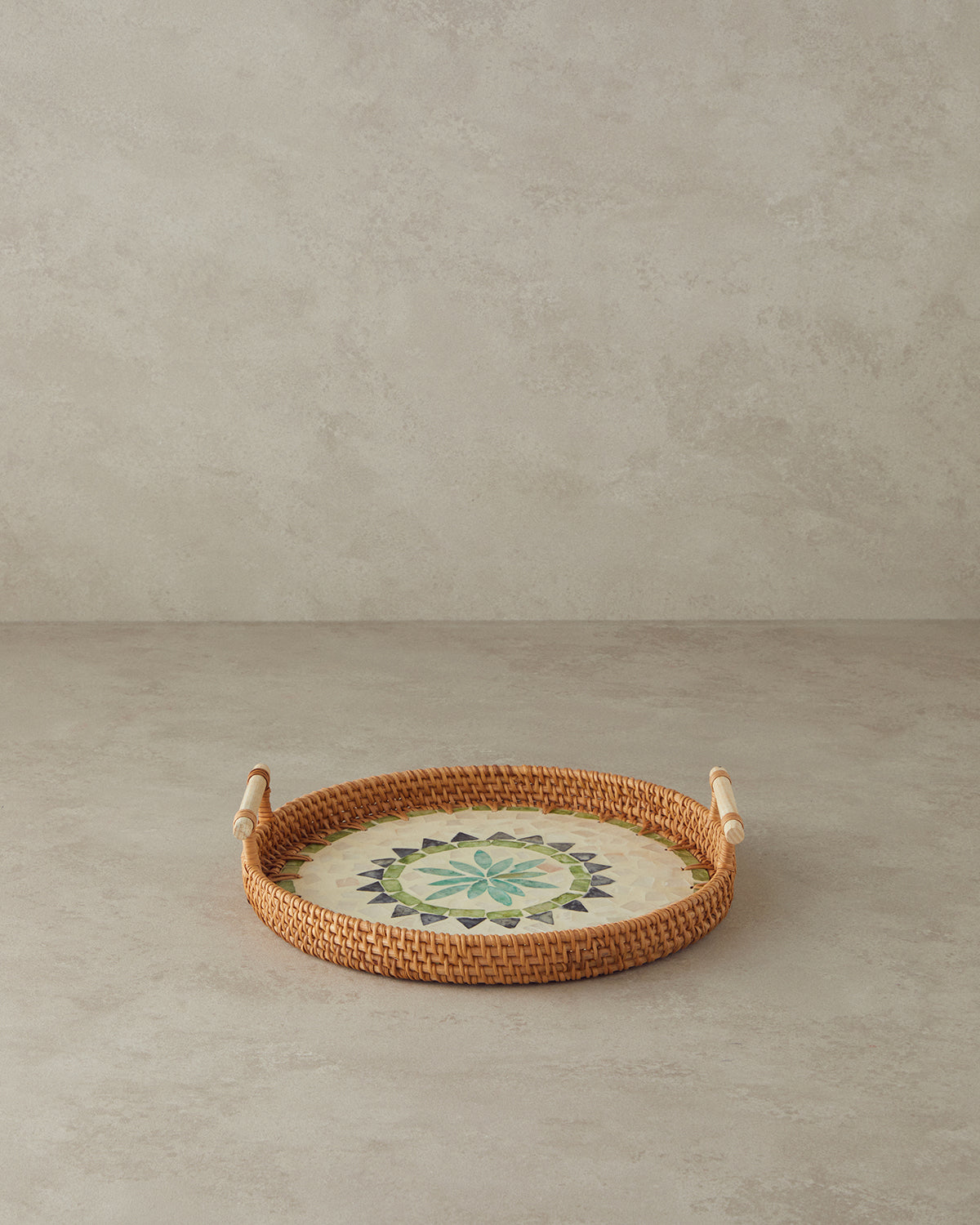 Adelaide Rattan Tray 28 cm Brown