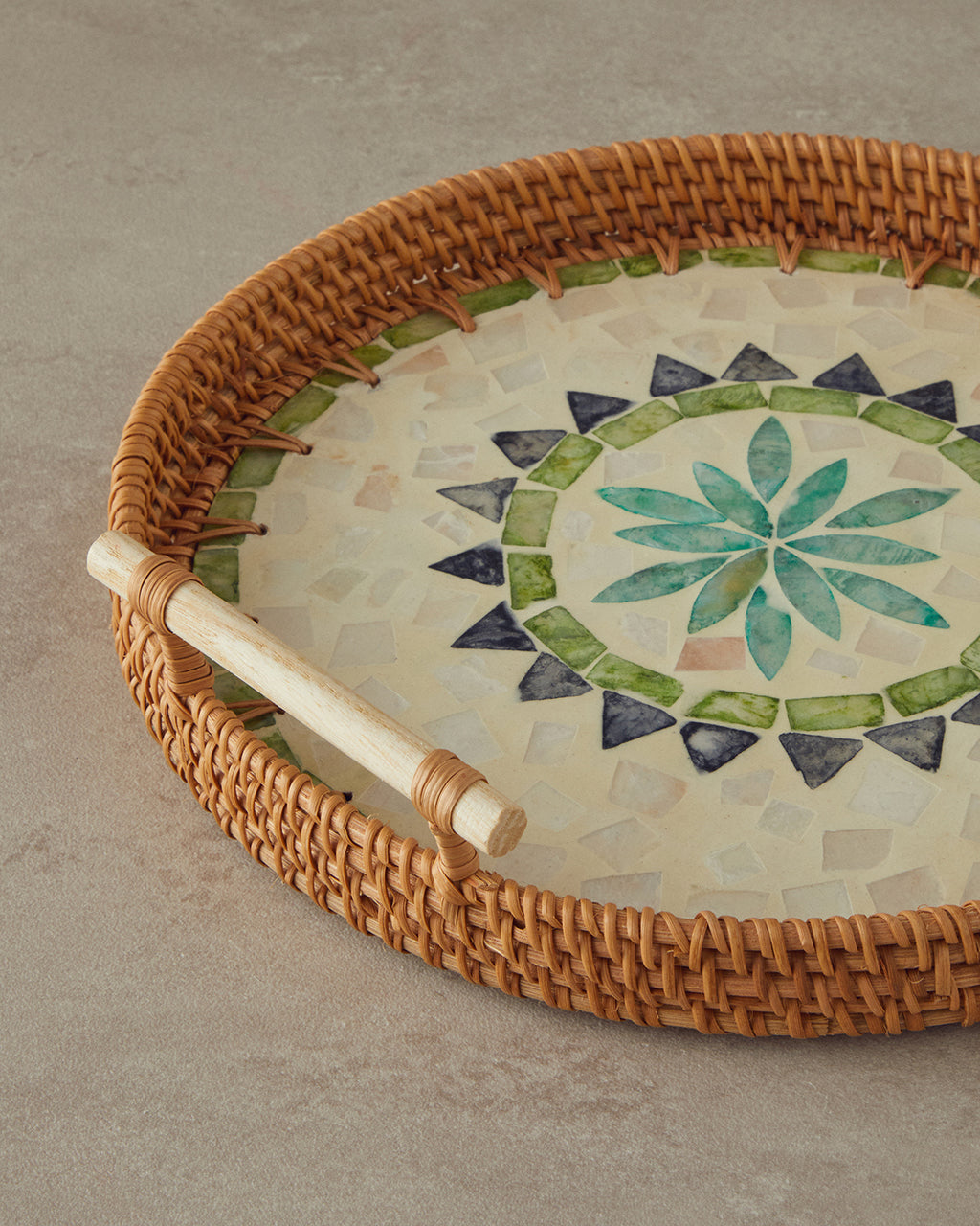 Adelaide Rattan Tray 28 cm Brown (view 3)