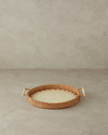 Beatrice Rattan Tray 28 cm Brown