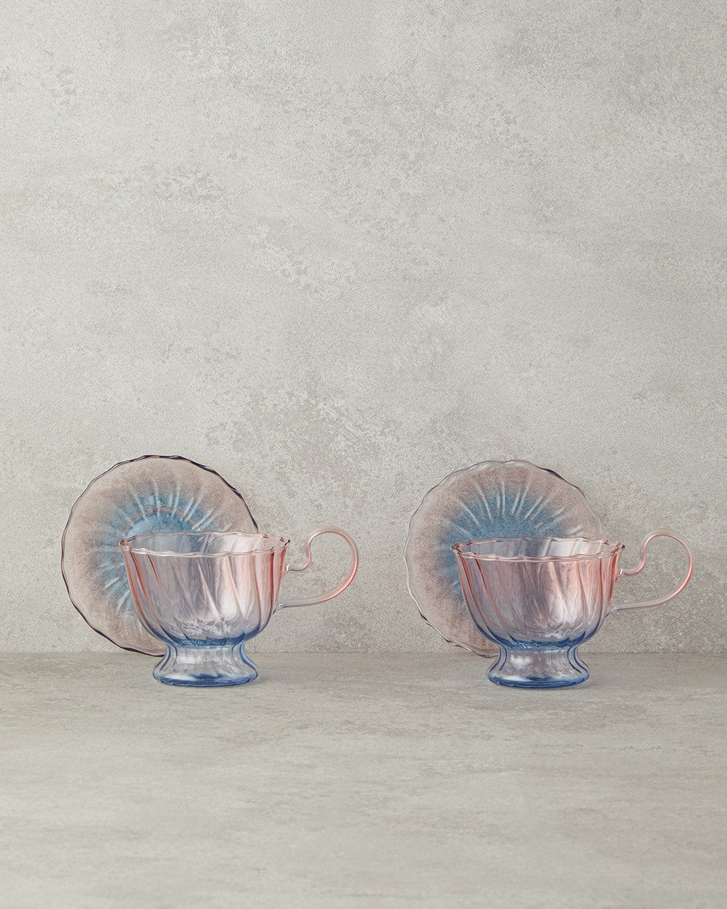 Borosilicate 4 Pieces 2 Servings Tea Cup Set 250 ml - Orange - Yellow (view 2)