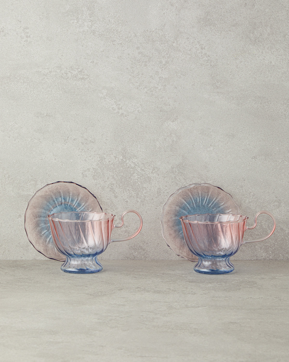 Borosilicate 4 Pieces 2 Servings Tea Cup Set 250 ml - Orange - Yellow (view 2)