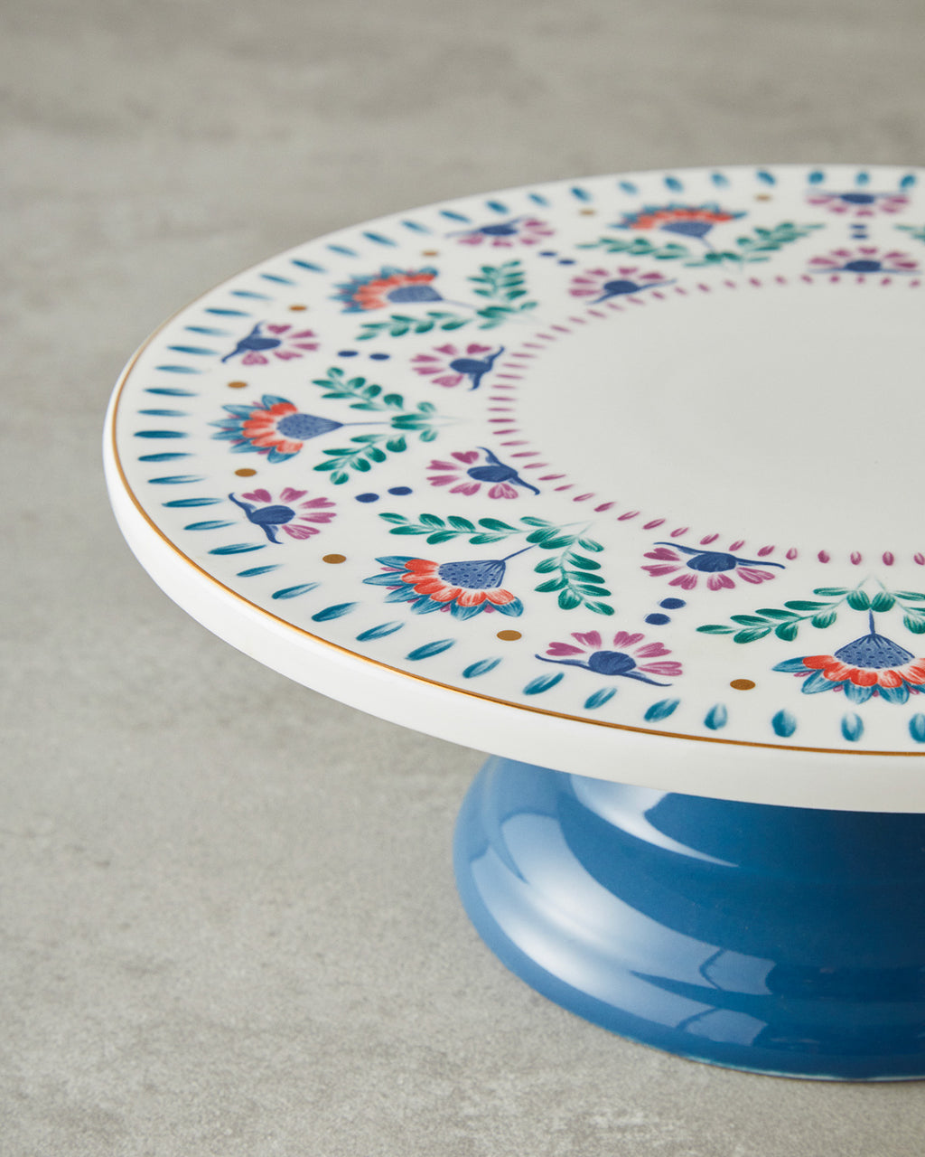 Carnival Time New Bone China Cake Stand 25 cm Navy Blue (view 2)