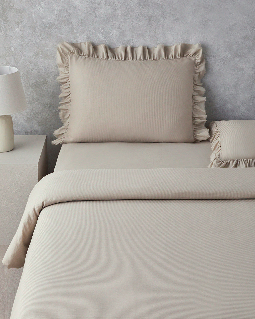 Blaze Ruffled Waffle Duvet Cover Set (view 9)